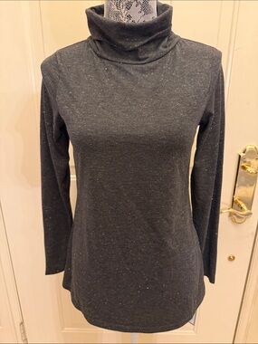 Apt 9 Charcoal Gray Speckled Turtleneck Long Sleeve Top
